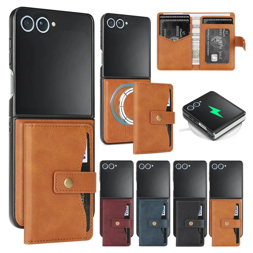 Wallet Leather Case for the Samsung Galaxy Z Flip7 (4 colours available) Habicare