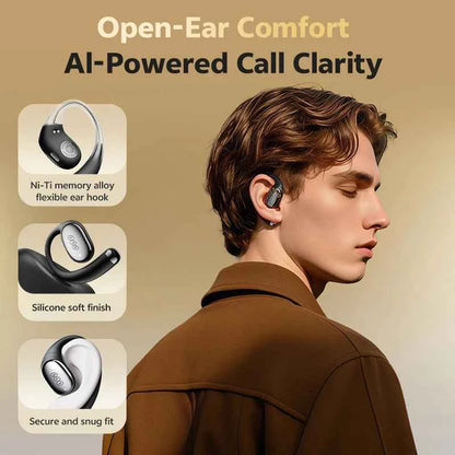 QCY Crossky R70 Wireless Headphones - Hi-Res Open-Ear Bluetooth 6.0 Earhooks with Bass Boost