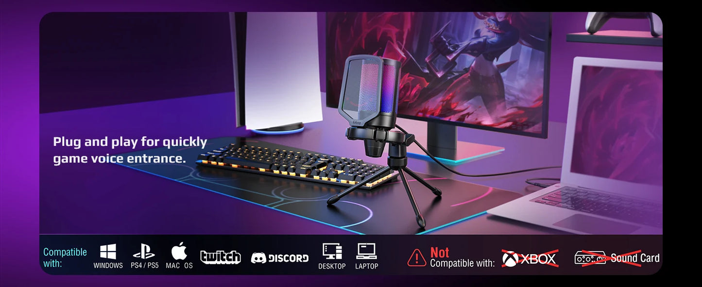 Enhance Your Streaming Experience with the FIFINE USB Gaming Microphone
