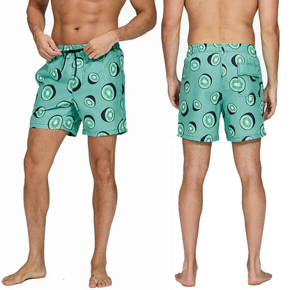 Men's ShopHub NZ polyester boardshorts with quick-dry, breathable mesh liner, ideal for gym and beach activities.