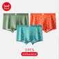 MiiOW Men's Underwear Set 3Pcs Antibacterial Funny Printed Boxers Briefs - ShopHub