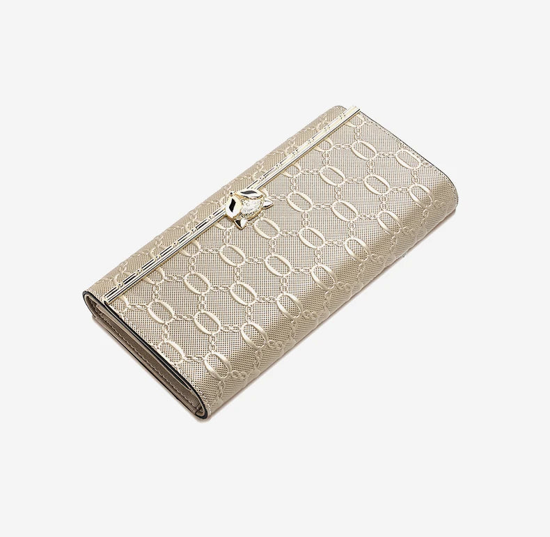 FOXER Split Leather Women's Long Wallet