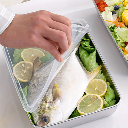 3-Piece Stainless Steel Food Storage Containers Set - ShopHub