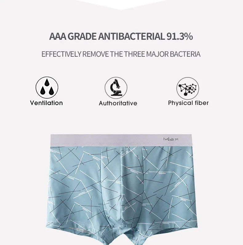 MiiOW 6Pcs Graphene Antibacterial Men's Underwear Boxershorts - ShopHub