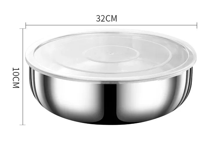 Large Stainless Steel Mixing Bowls - Rust Resistant Kitchen Utensils for Dough, Pasta, Vegetables, and Soups - ShopHub
