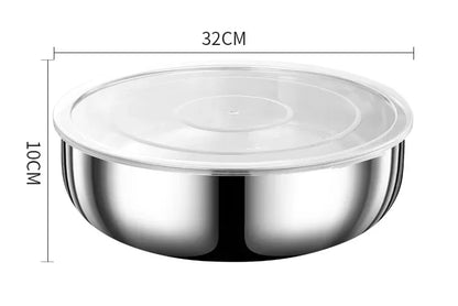 Large Stainless Steel Mixing Bowls - Rust Resistant Kitchen Utensils for Dough, Pasta, Vegetables, and Soups - ShopHub