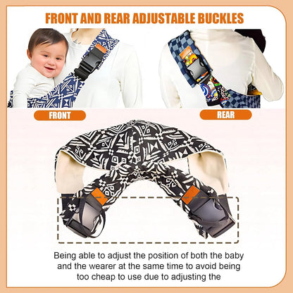 Newborn Baby Carrier Sling Adjustable Crossbody Wrap Infant Holder Baby Bag Hip-seat Ergonomic Support for Hands-Free Carrying