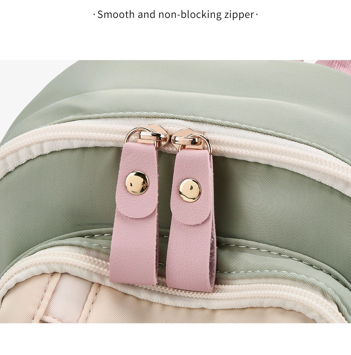 FOXER Women Fabric Backpack Lightweight Travel Shoulder Bag Ladies Multi‑pocket School Bag Casual Daily Female Rucksack