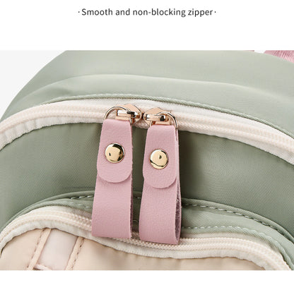 FOXER Women Fabric Backpack Lightweight Travel Shoulder Bag Ladies Multi‑pocket School Bag Casual Daily Female Rucksack