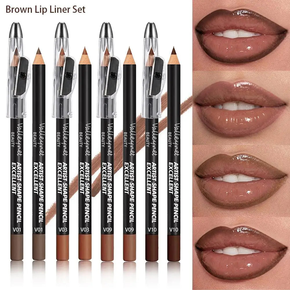 4 Piece Brown Shades Lip Liner Set