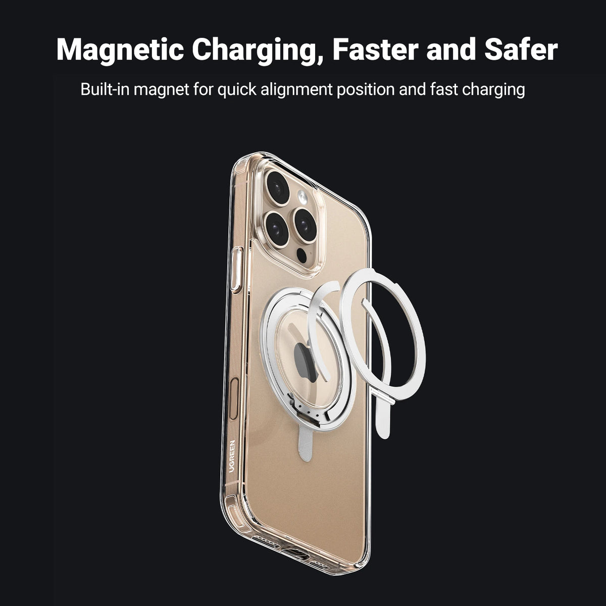 UGREEN 360° Magnetic Stand for iPhone 17, 16, 15 Pro Max