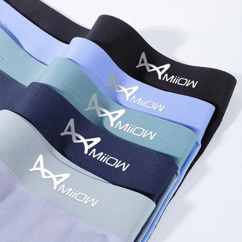 MiiOW Men's Modal Underwear - 3Pcs Graphene Antibacterial Boxer with Seamless Cuffs - ShopHub