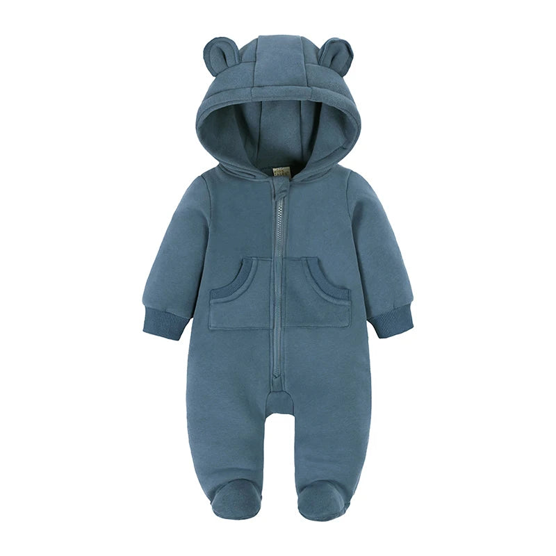 Kids Tales Little Bear Cotton-Blend Zip Baby Romper