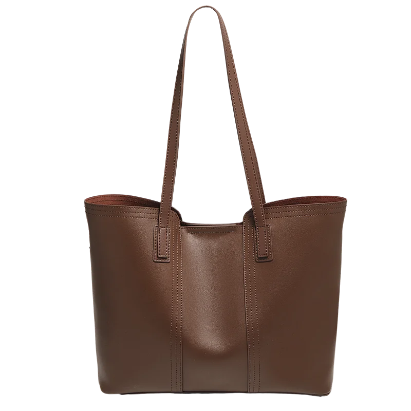 FOXER Soft Leather Handbag Women's Shoulder Bag Cowhide Leather Female Tote Bag Commute Large Capacity Luxury Bucket Bag Purse