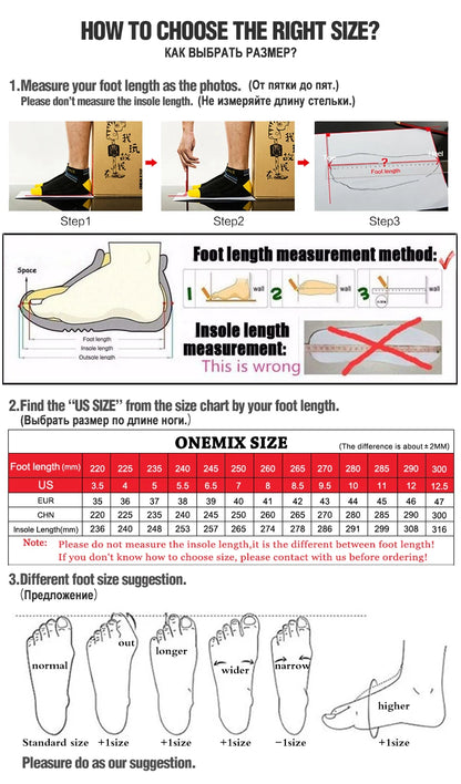 ONEMIX Unisex Mesh Running Sneakers