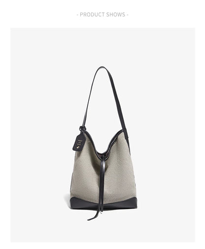 FOXER Fabric Tote Bag for Women's 2026 Spring Summer Versatile Large Capacity Female Shoulder Handbag Canvas Bag