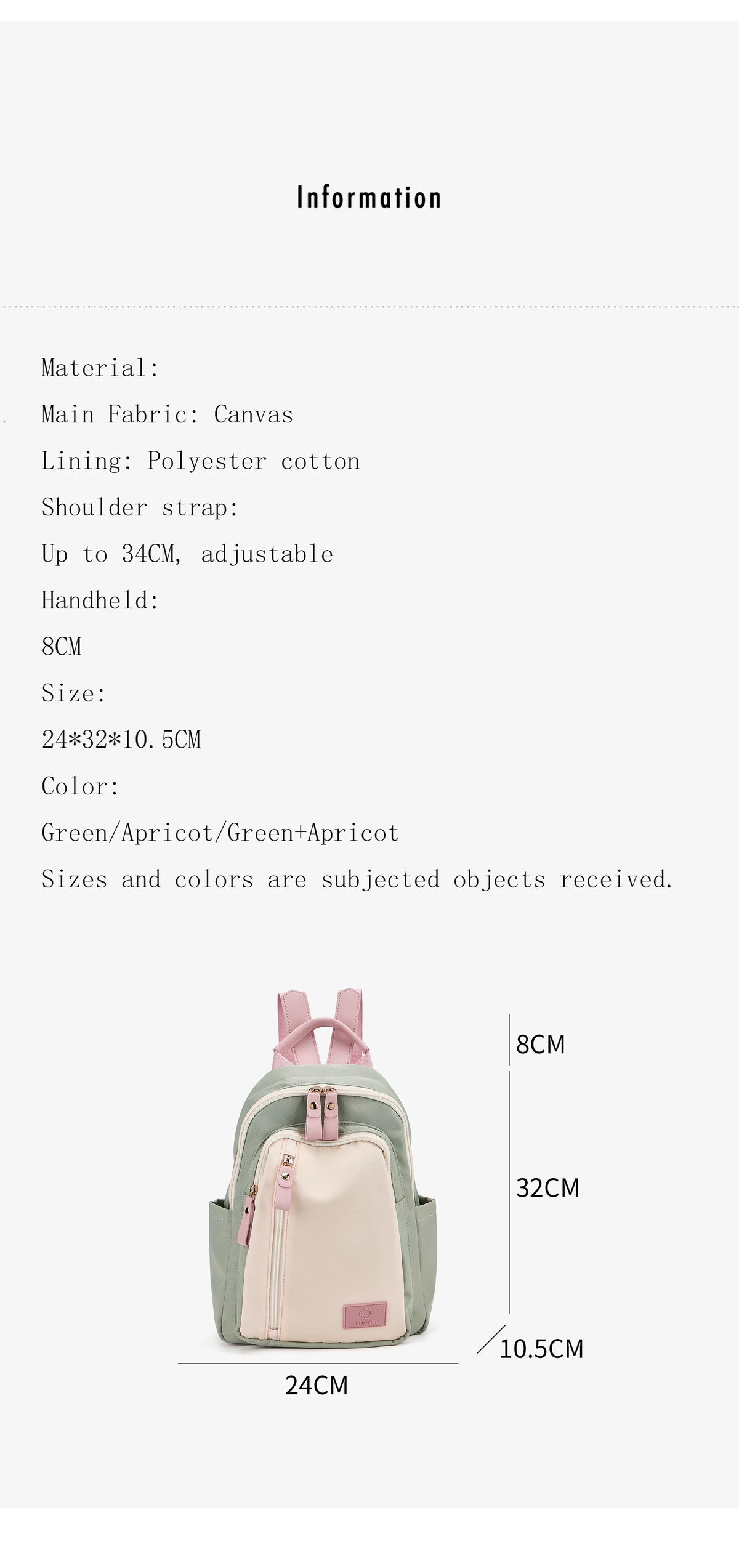 FOXER Women Fabric Backpack Lightweight Travel Shoulder Bag Ladies Multi‑pocket School Bag Casual Daily Female Rucksack