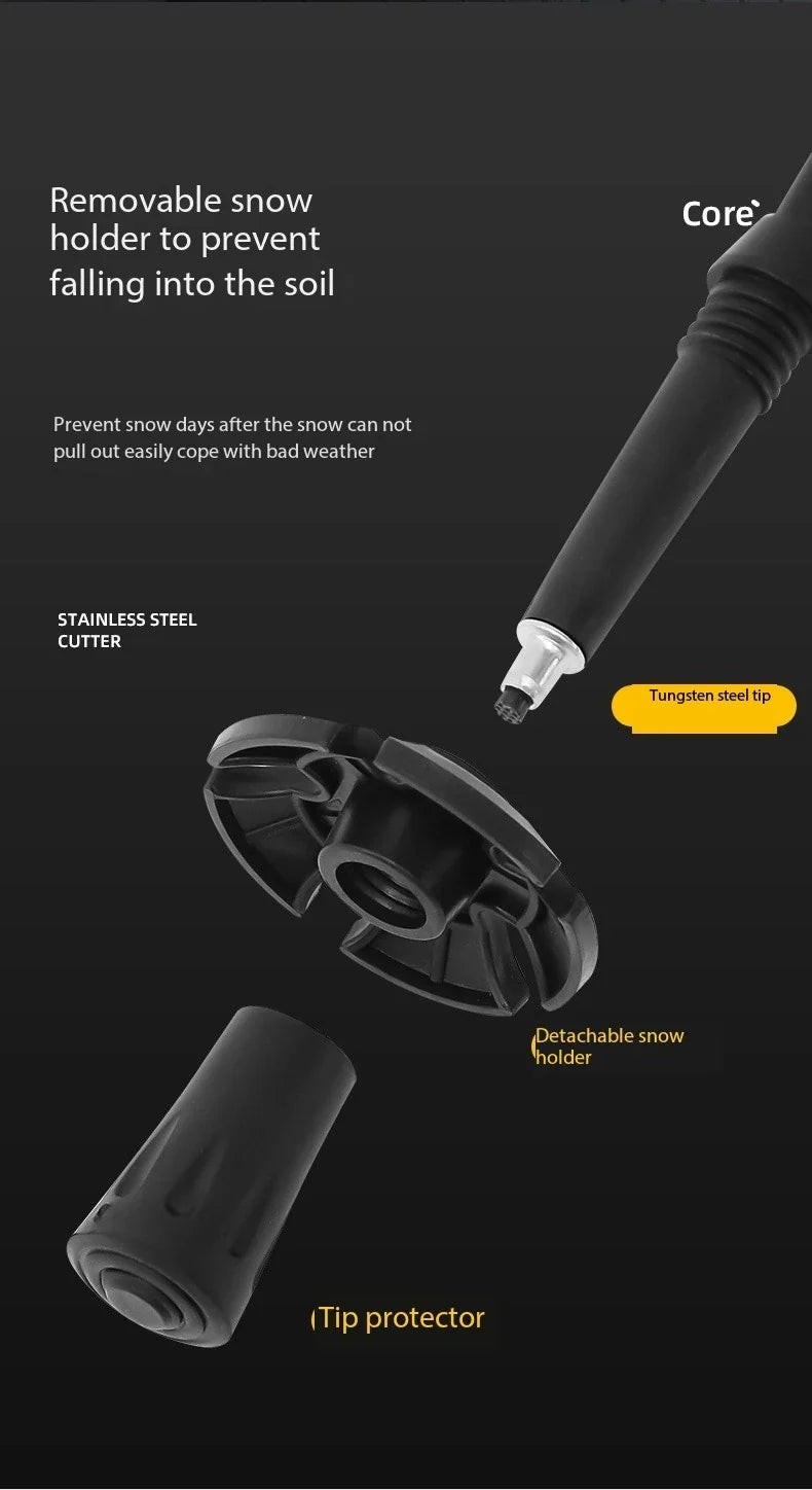 Hiking Poles Foldable 110–135 cm – 7075 Aluminium Trekking Poles ECOTREK