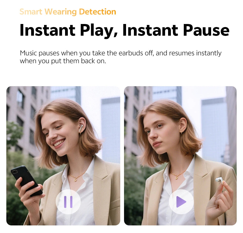 QCY MeloBuds N70 Wireless Earphones with Hybrid Adaptive ANC, Hi-Res Sound, and 50Hrs Battery Life - ShopHub
