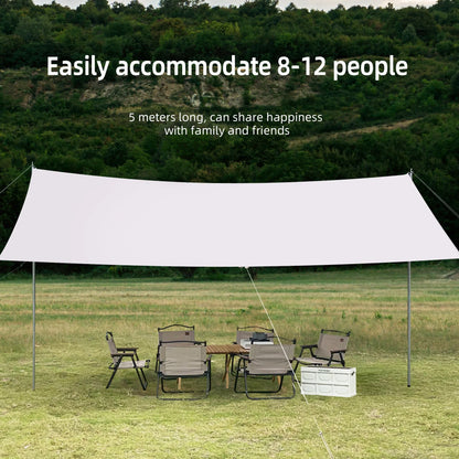 Large Portable Sunshade Tarp with Poles (2 sizes available) Habicare