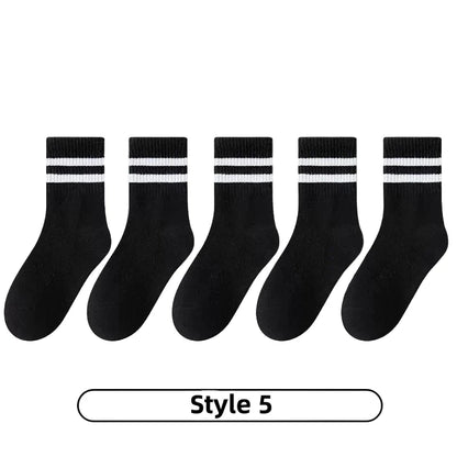 Cotton Sport Socks – 5 Pairs (Ages 3–13) (5 colours available) Habicare
