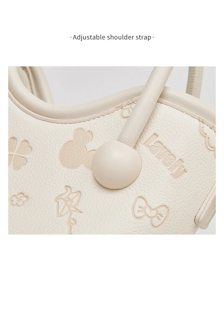 FOXER Women's Handbag PU Leather Cute Bucket Bag New Design Small Size Crossbody Bag Best Gift for Girlfriend Lover