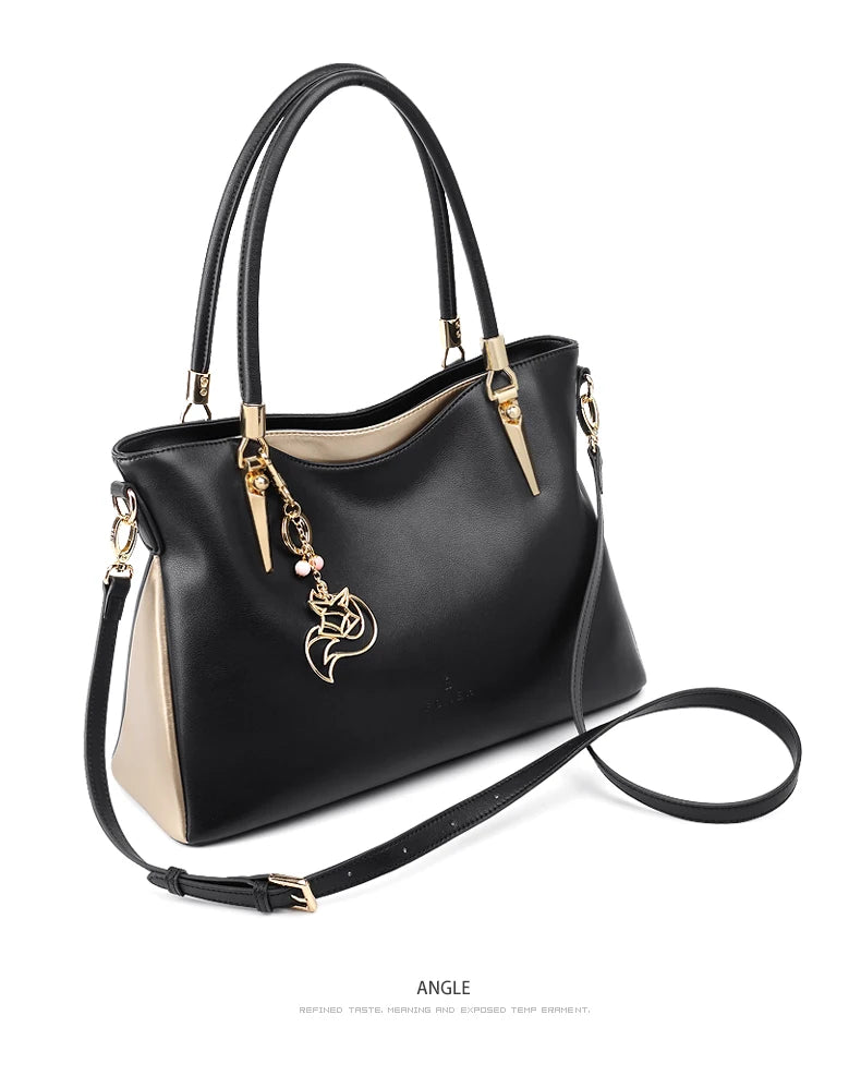 FOXER New Elegant Shoulder Bag for Women Luxury Designer Handbags Cowhide Leather Female Messenger Crossbody Bag Purse