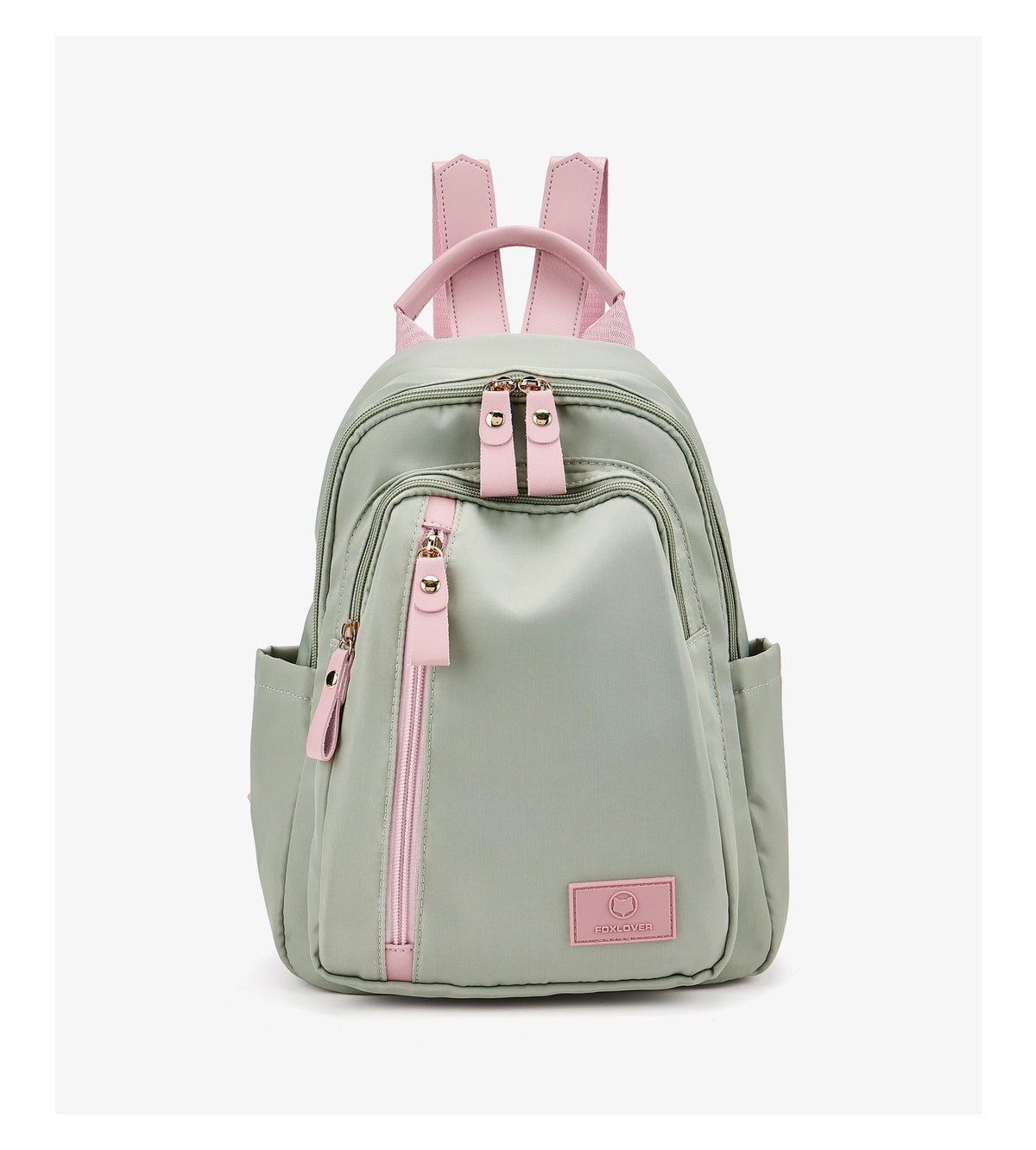 FOXER Women Fabric Backpack Lightweight Travel Shoulder Bag Ladies Multi‑pocket School Bag Casual Daily Female Rucksack