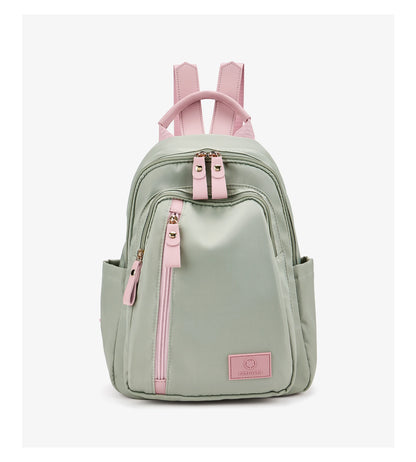 FOXER Women Fabric Backpack Lightweight Travel Shoulder Bag Ladies Multi‑pocket School Bag Casual Daily Female Rucksack