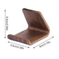 Habicare 9eight5 wooden phone and business card holder in two designs, featuring a sleek, natural wood finish and compact storage.