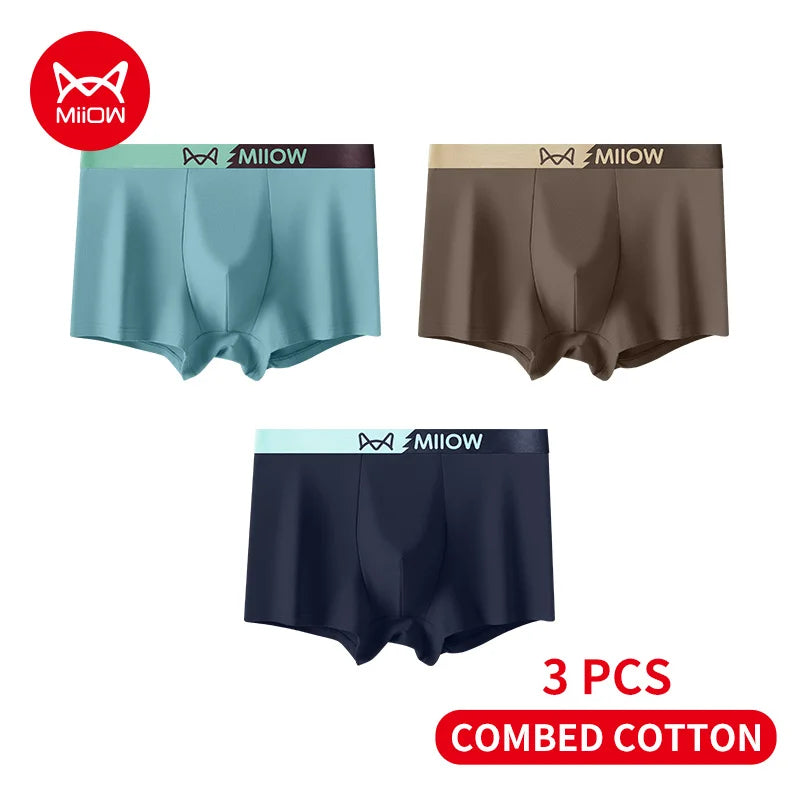 MiiOW Men's Cotton Underwear Set - Cozy Boxer Briefs - ShopHub