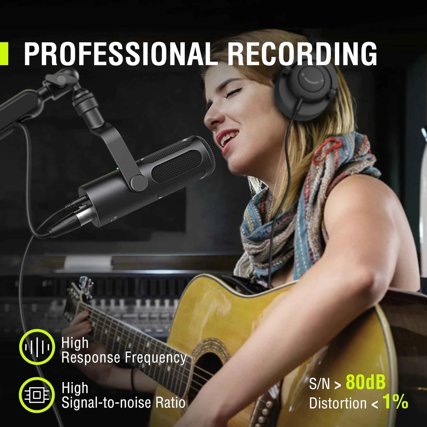 FIFINE Tank3 Heavy-Duty Metal USB/XLR Dynamic Microphone for Podcasting, Studio-Grade Recording, Noise Reduction & Premium Sound