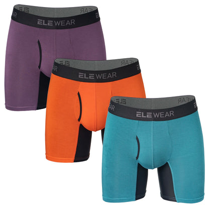 3 Pcs Bamboo Mens Underwear with Opening Breathable Boxershorts - ShopHub