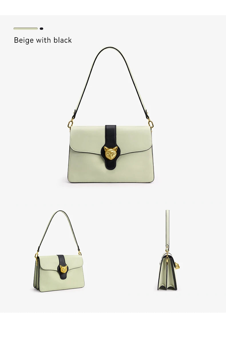 BAFELLI Full-Leather Square Shoulder Bag