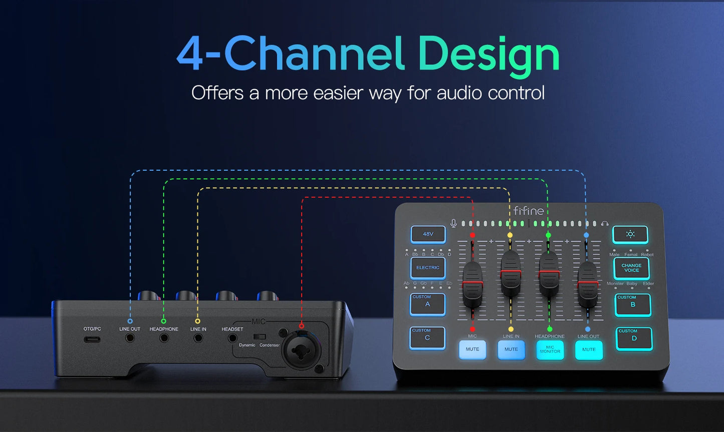 Transform Your Streaming Experience with the FIFINE Gaming Audio Mixer