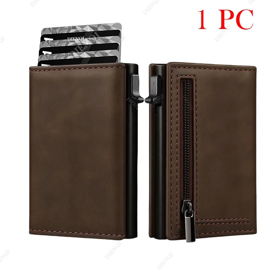 Rfid Credit Card Holder Mens Wallet Luxury Brand Bank Cardholder Cass Carbon Fiber Minimalist Walet Purse Smart Wallets for Men