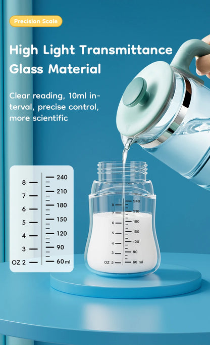 MAMIJOY Baby Glass Bottle High 80/160/240ml Borosilicate Wide-mouthed