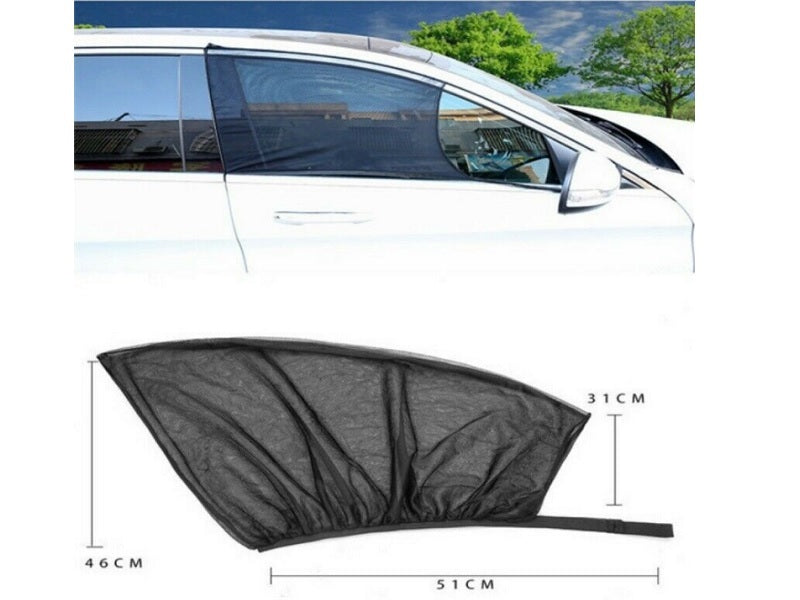 4pcs/set Car Front & Rear Side Window Sun Shade Cover Visor Mesh Shield Sunshade dealonline.co.nz