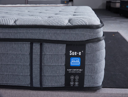 Comfortably 7 Zones Pocket Spring Mattress by Sue-E Furniture, showcasing plush surface with detailed pocket spring design.