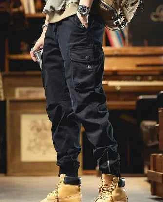 Men's Winter Cotton Fleece Joggers - Thick Bunched Casual Pants | Cold Weather Wear