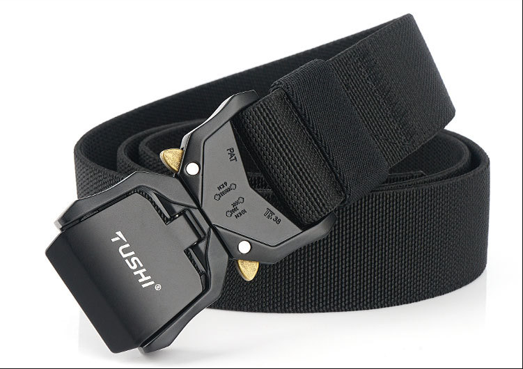 Tactical Belt Military Hiking Nylon Web Rigger Work Belts Heavy-Duty Quick-Relea dealonline.co.nz