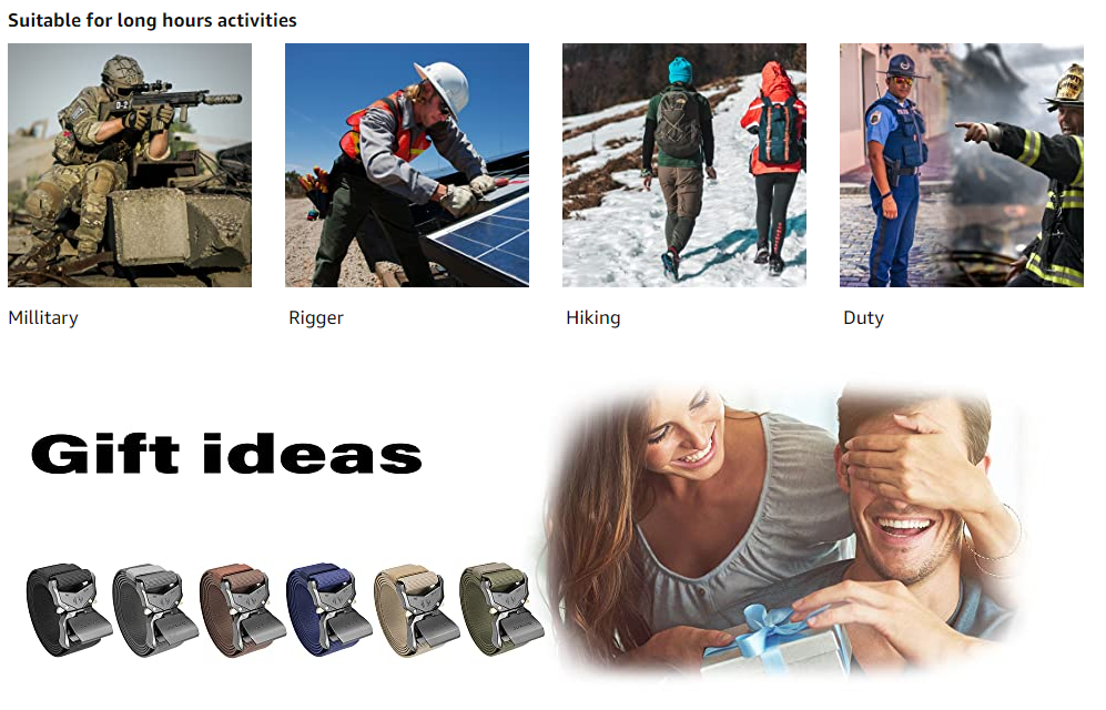 Tactical Belt Military Hiking Nylon Web Rigger Work Belts Heavy-Duty Quick-Relea dealonline.co.nz