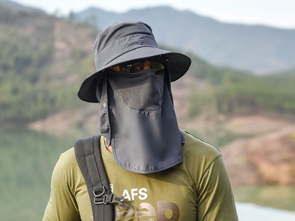 9073GREY Sun HatS Wide Brim Bucket Outdoor Fishing Hiking Cap UV Protection dealonline.co.nz