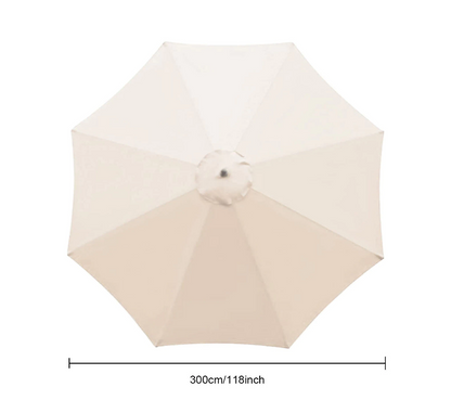 5 Colour 3M/8-Arm Parasol Replacement Cloth Round Garden Umbrella Cover dealonline.co.nz