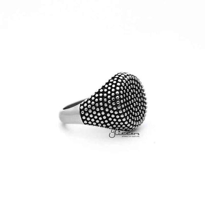 Stainless Steel Antiqued Circle Shape Dot Casting Men's Rings