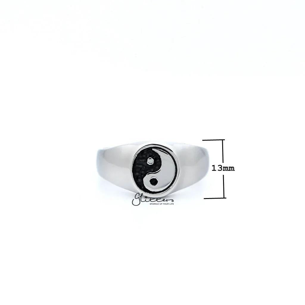 Men's Stainless Steel Yin Yang Casting Rings.