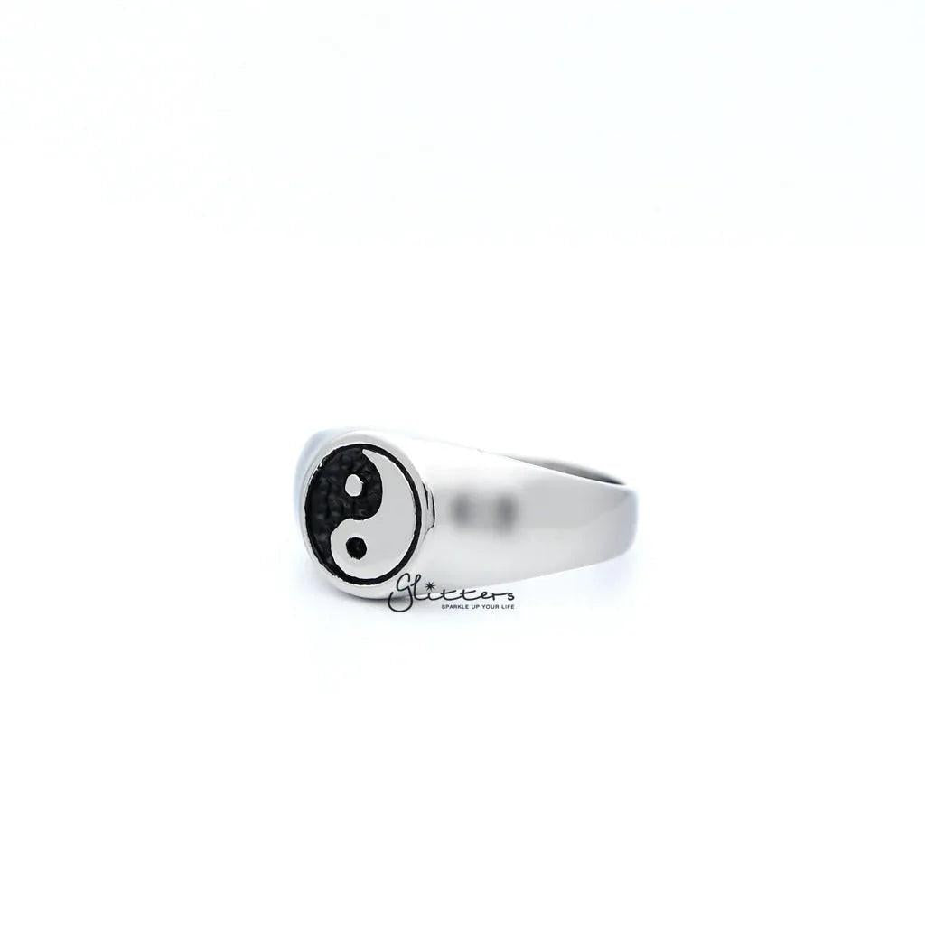 Men's Stainless Steel Yin Yang Casting Rings.