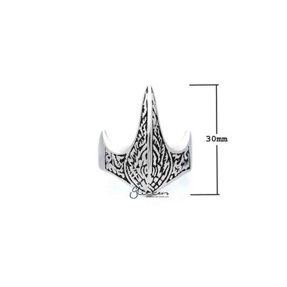 Stainless Steel Antiqued Claw Shaped Casting Men's Rings