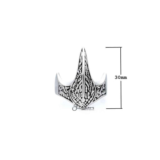 Stainless Steel Antiqued Claw Shaped Casting Men's Rings