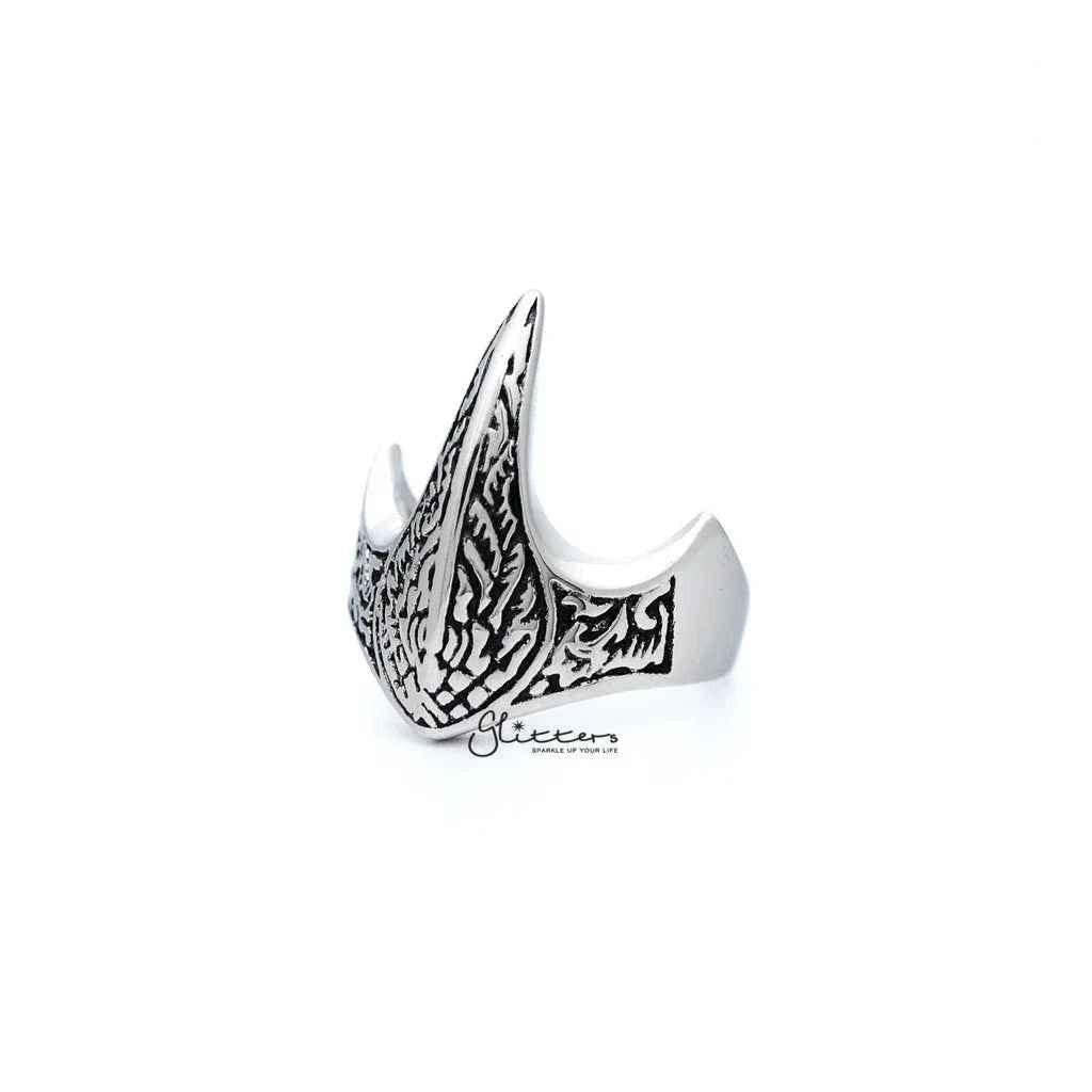 Stainless Steel Antiqued Claw Shaped Casting Men's Rings
